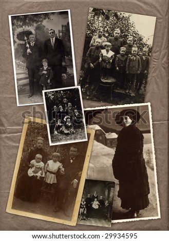 Collection of family old, vintage photos
