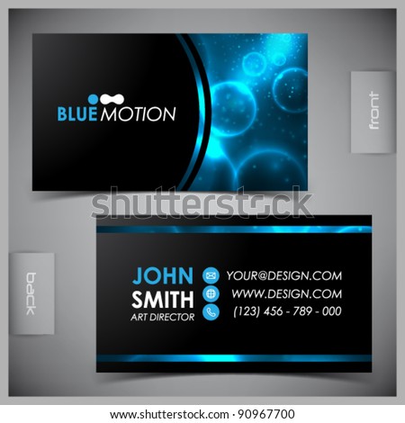 Creative Business Card on Stock Vector   Vector Abstract Creative Business Cards  Set Template