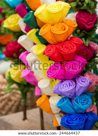 colorful traditional easter palm, polish decorations for Easter