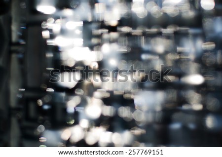 stock photo blur light from glass in low light place colorful with white and black shade