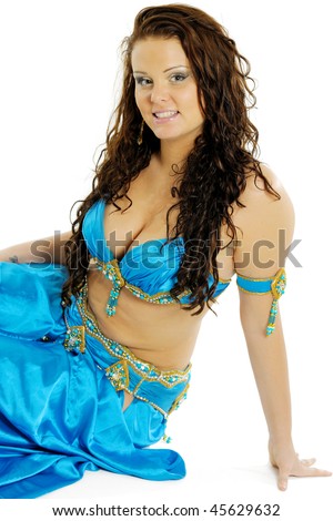 Curvy Sexy Lingerie on Stock Photo   Young Curvy Woman Posing In A Turkish Belly Dancing