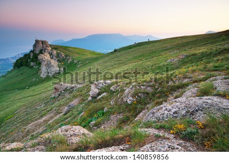 Mountain landscape. Composition of nature.