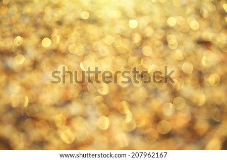 Gold bokeh background. Element of design.