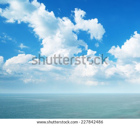 Sea and clouds. Element of nature design.