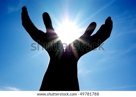 Sun in hands. Conceptual design.