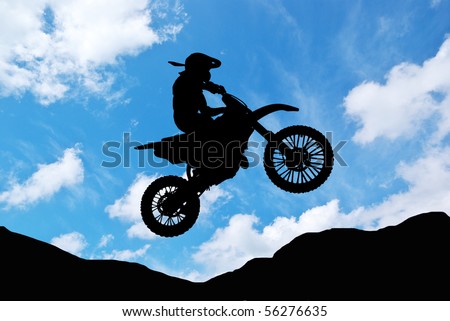 Moto racer in sunny sky. Element of sport design.