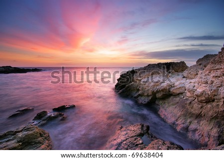 Beautiful seascape.Natural composition of nature.