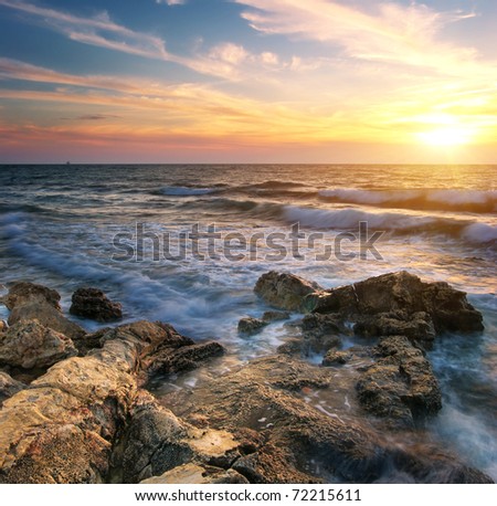 Beautiful seascape.Natural composition of nature.