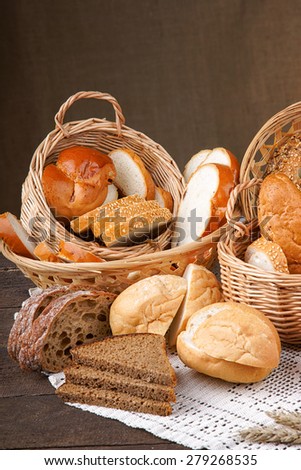 Assortment of sliced handmade bread