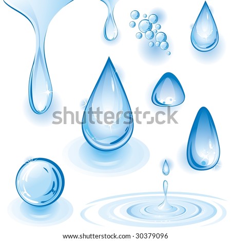 water drop vector. Set of water drops. Vector