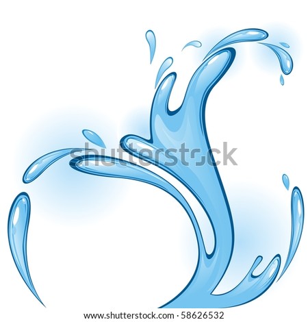 stock vector Water splash vector illustration 