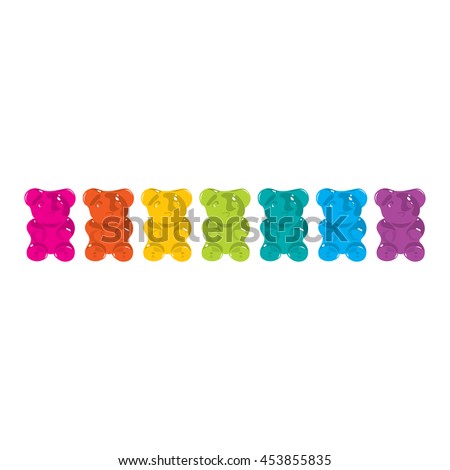 Gummy Bear Stock Vector Illustration 453855835 : Shutterstock