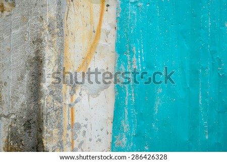 Dirty color on zinc plate wall as background