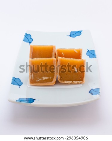 Retro vintage style Chinese moon cake festival foods