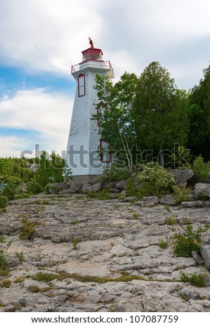 Big Tube Lighthouse in Tobermory Ontario was constructed in 1885. Played an important role guiding ships into the harbor from the waters of Lake Huron and Georgian Bay.
