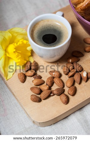 Coffee and almonds