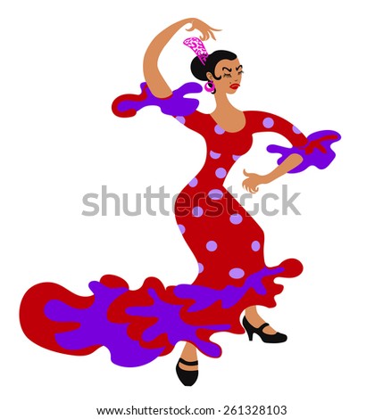 spanish dancer with red dress