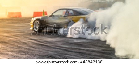 Blured car drifting, motion blur drift