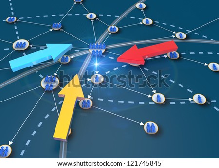 Global business network concept