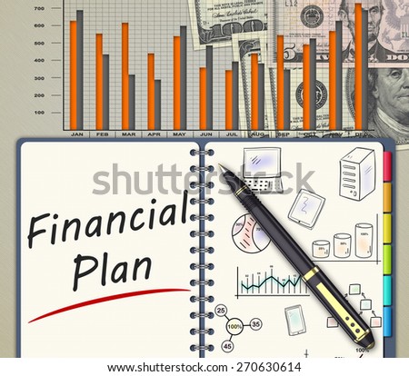 The financial business action plan on an office desk