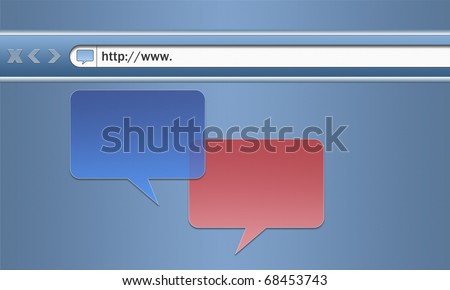 Two chat boxes on a web page