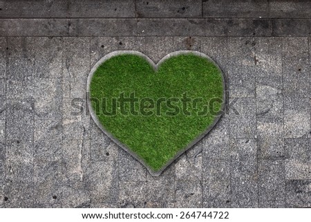 green heart on sideway