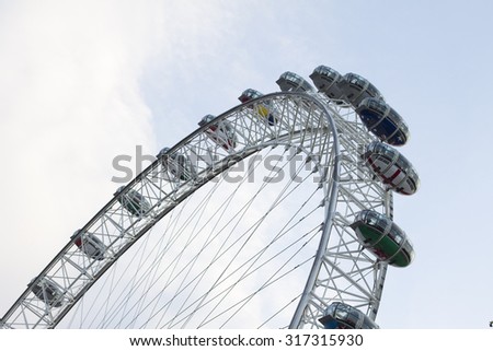LONDON: The London Eye on 15.09.2015 in London. The entire structure of the London Eye is 135 meters tall and the wheel has a diameter of 120 metres.