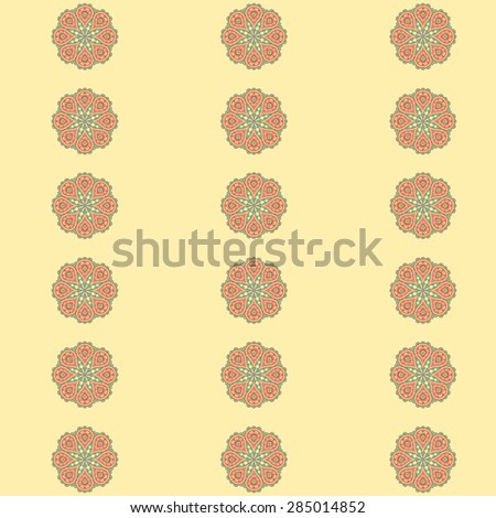 Decorative round ornament. Hippie style background. Abstract background.