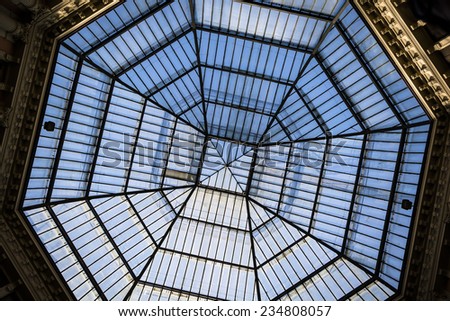 Glass dome from below