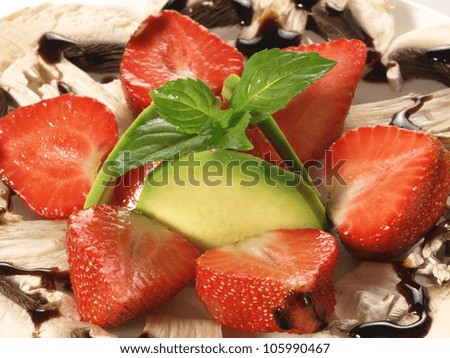 strawberry pieces