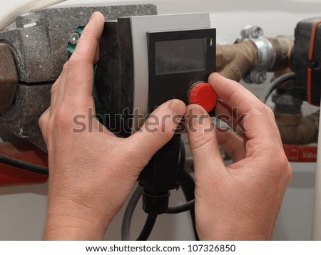 Boiler room: controlling a condensing boiler parameters