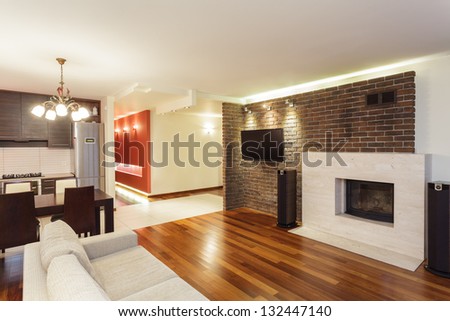 Spacious apartment - interior of modern and spacious house