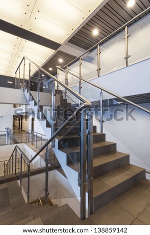 Modern stairs in an futuristic office building