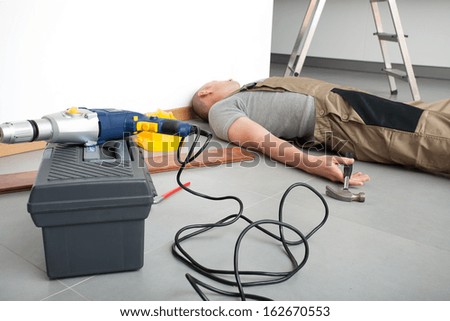 Manual worker after accident during domestic work