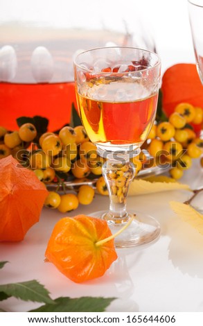 Delicious traditional recipe  fruit liqueur