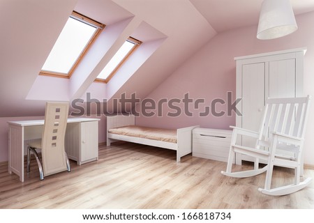 Urban apartment - interior of a pink girl\'s room