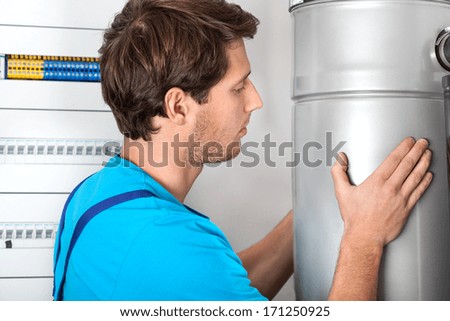 Boiler installation and handyman in boiler room