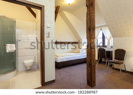 Interior of elegant room for rent, hotel