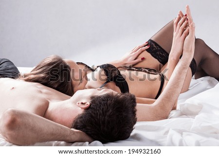 Couple after sexual moments in their bedroom