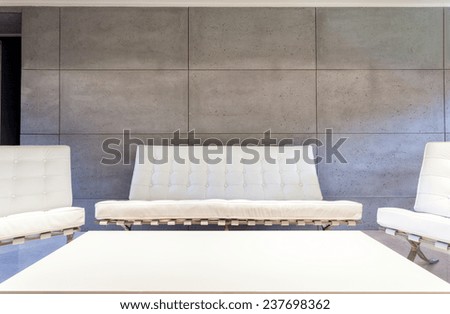 White luxury furniture in modern living room