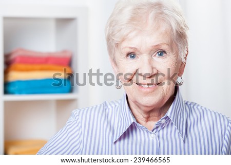 Portrait of older nice lady