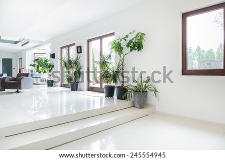 Horizontal view of space in expensive house