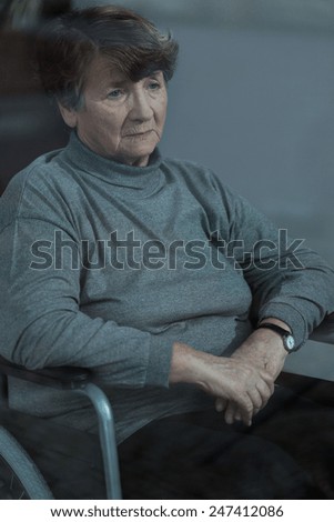Older depressed woman with health problem