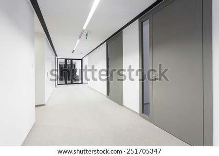 Empty bright hall in modern business office