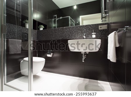 Luxury and modern bathroom in the apartment