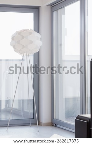 Designed floor lamp in contemporary interior