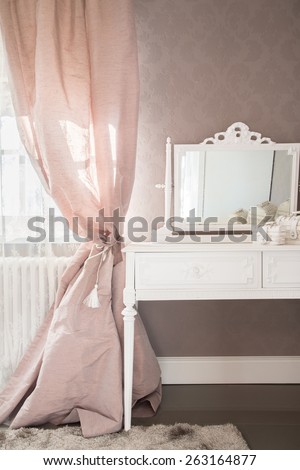 View of dressing table in a bedroom