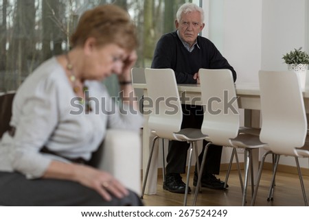 Image of senior marriage having problems in relationship