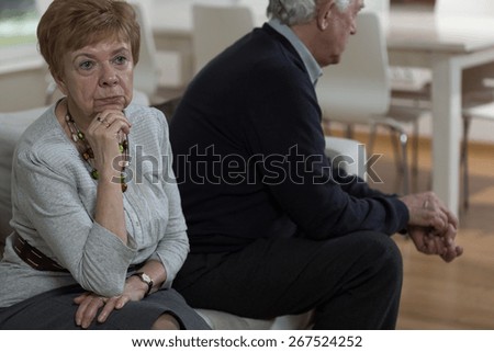 Picture of aged marriage having crisis in relationship