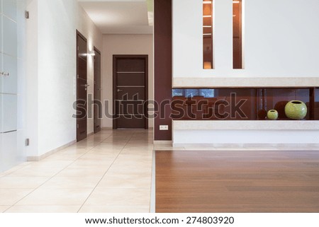 Elegant white and oak floors at modern flat